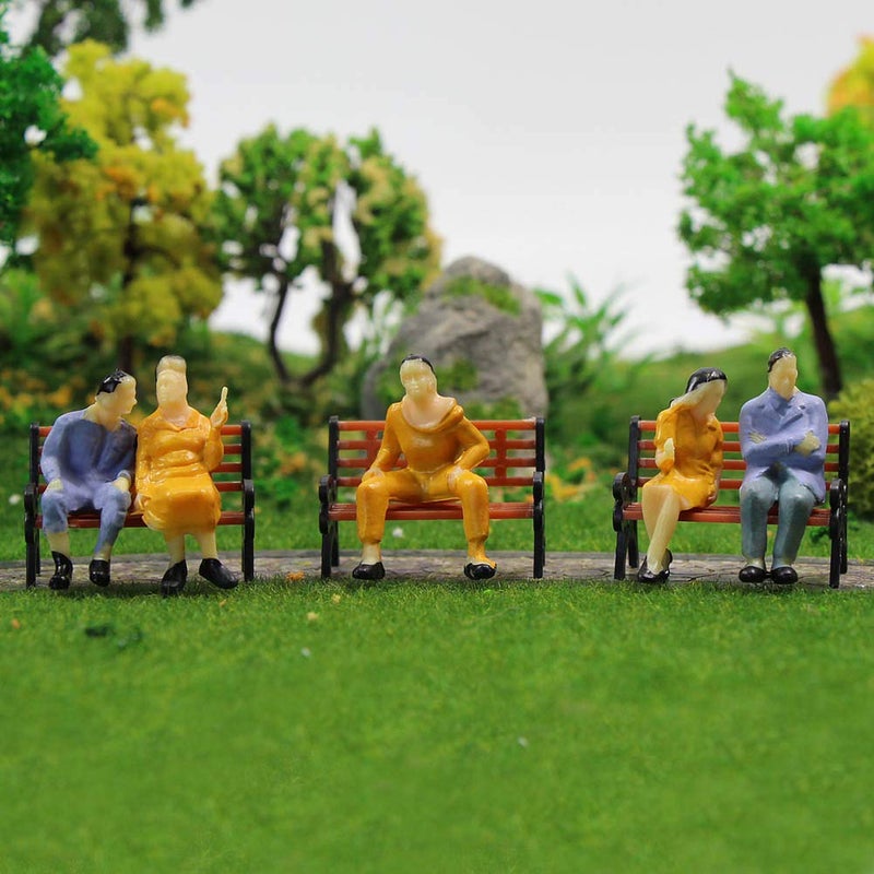 Evemodel P4302 50pcs All Seated Sitting Figures O Gauge 1/50 Scale Seated People Railway Scenery Miniature Model Train Layout - Image 4